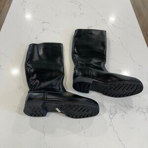 German Men's Military Style Boots Size 28/8? USA black leather